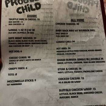 Problem Child - Food Menu - Sports Bars Near Me - Washington, DC, District of Columbia Problem Child - Food Menu - Sports Bars Near Me - Washington, DC, District of Columbia