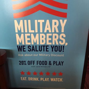 Dave & Buster's Tulsa - Google is not up to date. They DO offer a military discount! Thank you D&B for supporting our troops and veterans! - American Near Me - Tulsa, Oklahoma Dave & Buster's Tulsa - Google is not up to date. They DO offer a military discount! Thank you D&B for supporting our troops and veterans! - American Near Me - Tulsa, Oklahoma