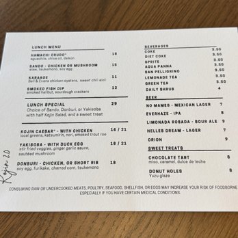Kojin - New American Near Me - Coral Gables, Florida