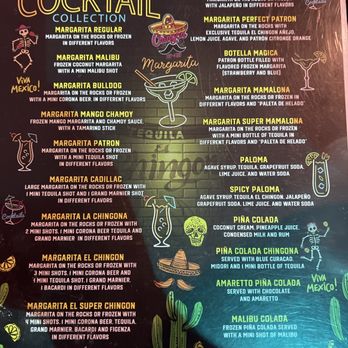 El Chingon Tex-Mex Mexican Restaurant - Cocktail menu - Tex-Mex Near Me - Union, New Jersey