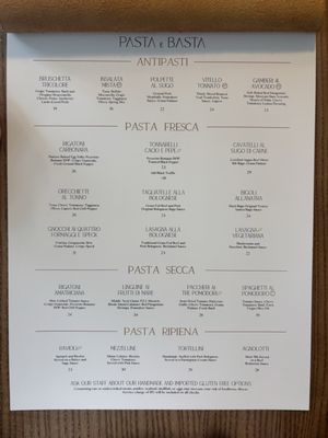 Menu photo 4 Pasta e Basta Miami, FL