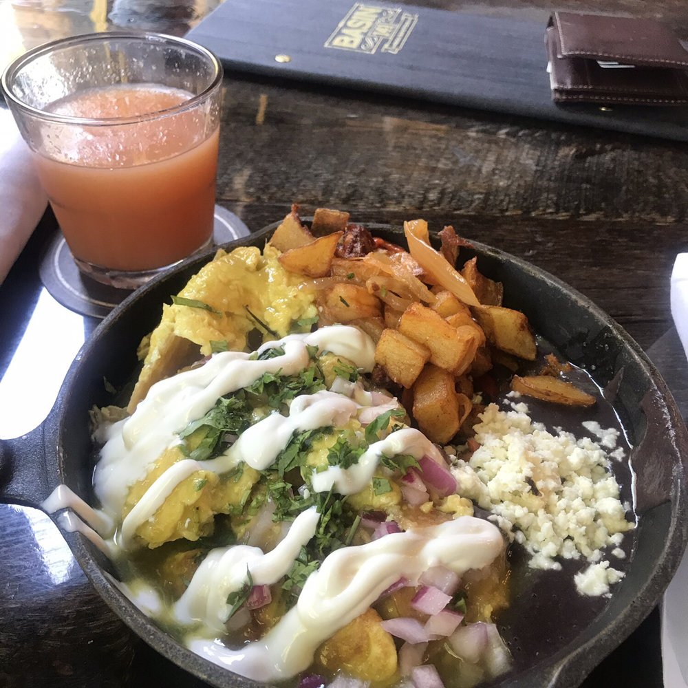 Basin 141 - Chilaquiles with a side of home potatoes. - Gastropubs Near Me - Monrovia, California Basin 141 - Chilaquiles with a side of home potatoes. - Gastropubs Near Me - Monrovia, California