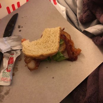 Denny's - This is a photo of the BLT that we ordered bacon is falling all out the bread was hard and broken up - American Near Me - Lodi, California