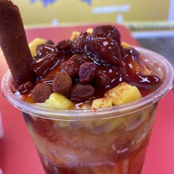 La Michoacana Plus -Salinas - Mangoneada con nieve de mango con chile y tamarindo - Gelato Near Me - Salinas, California