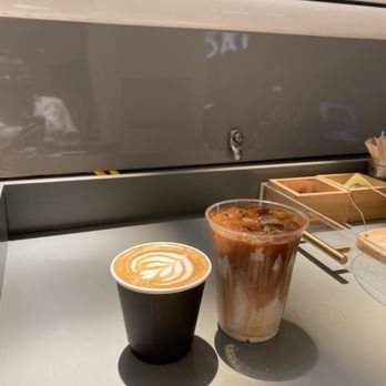 Naughty Coffee - Salted Caramel Latte + Iced Spanish Latte - Food Trucks Near Me - Aventura, Florida Naughty Coffee - Salted Caramel Latte + Iced Spanish Latte - Food Trucks Near Me - Aventura, Florida