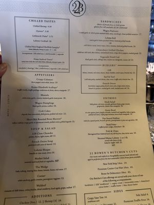 Menu photo 1 22 Bowen's Newport, RI