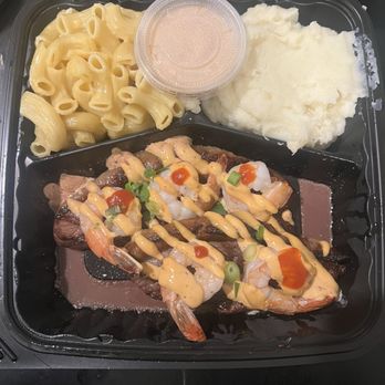 Picanha Steak Restaurant - SURF & TURF PLATE, MAC & CHEESE, MASHED POTATOES - Steakhouses Near Me - Ontario, California Picanha Steak Restaurant - SURF & TURF PLATE, MAC & CHEESE, MASHED POTATOES - Steakhouses Near Me - Ontario, California