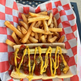 The Angry Elephant Bryan - All American Hot Dog - Hot Dogs Near Me - Bryan, Texas