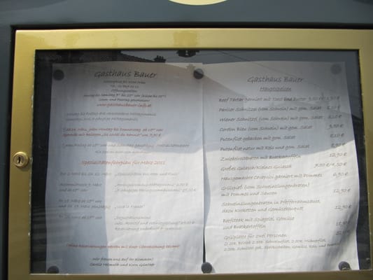 Menu photo 2 Gasthaus Bauer Vienna, 9