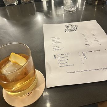 Drinking Pig BBQ - Infused old fashioned and the menu. Need to try this old fashion, it's like the smoked flavor was in the whisky not the glass! So good! - Barbeque Near Me - Miami, Florida Drinking Pig BBQ - Infused old fashioned and the menu. Need to try this old fashion, it's like the smoked flavor was in the whisky not the glass! So good! - Barbeque Near Me - Miami, Florida