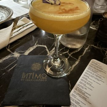 INTIMO - Mango cocktail - Peruvian Near Me - Miami Beach, Florida
