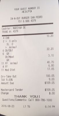 Menu photo 8 In-N-Out Burger San Pedro, CA