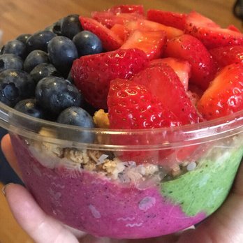 Playa Bowls - Half green Dragonberry Pitaya Bowl - Acai Bowls Near Me - Hoboken, New Jersey