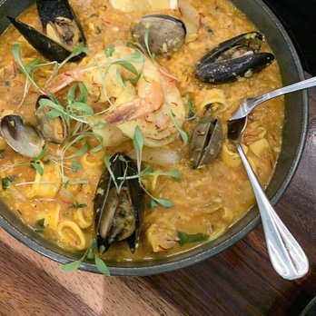 T'zunun - Arroz a La Tumbada ( basically a seafood risotto or a paella) - Cocktail Bars Near Me - Pleasant Hill, California T'zunun - Arroz a La Tumbada ( basically a seafood risotto or a paella) - Cocktail Bars Near Me - Pleasant Hill, California