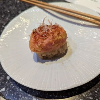 Sushi Murayama - Yellowtail chu toro with shredded bonito and ginger - Sushi Bars Near Me - Honolulu, Hawaii Sushi Murayama - Yellowtail chu toro with shredded bonito and ginger - Sushi Bars Near Me - Honolulu, Hawaii