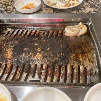 DAE GEE KOREAN BBQ - Grill left to burn between service (took forever) - Korean Near Me - Westminster, Colorado