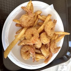 Fried shrimp prepared gluten free