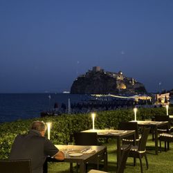 Zi' Nannina a' Mare - Castello Aragonese by night from Zi Nannina a' Mare