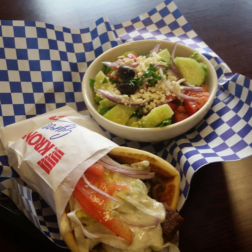 Greek Express - Traditional gyro & side salad combo. Very fresh salad toppings :) - Mediterranean Near Me - Bellevue, Washington Greek Express - Traditional gyro & side salad combo. Very fresh salad toppings :) - Mediterranean Near Me - Bellevue, Washington