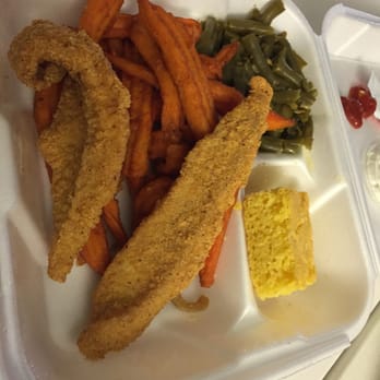 The Trace Grill - fried catfish, green beans, sweet potato fries, and cornbread - American Near Me - Ridgeland, Mississippi The Trace Grill - fried catfish, green beans, sweet potato fries, and cornbread - American Near Me - Ridgeland, Mississippi