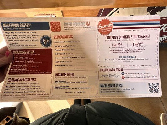 Menu photo 2 Maple Street Biscuit Company - Madison Madison, AL