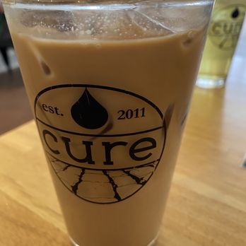Cure Coffeehouse - Iced Mound latte - Coffee & Tea Near Me - Norfolk, Virginia