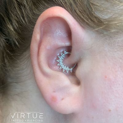 Body Piercing - Discover the pinnacle of piercing expertise at Virtue Tattoo + Piercing. Our skilled artists bring unparalleled proficiency to every piercing, ensuring a safe and comfortable experience for our valued clients. With an extensive range of jewelry options, from classic to contemporary, you'll find the perfect piece to express your individual style.
Experience the convenience of walk-in availability every day, making it easy for you to adorn yourself with stunning piercings that reflect your unique personality. At Virtue Tattoo + Piercing, we're dedicated to providing you with exceptional service, a diverse jewelry selection, and a warm, welcoming environment. Elevate your piercing journey with us today. 💎🌟 Body Piercing - Discover the pinnacle of piercing expertise at Virtue Tattoo + Piercing. Our skilled artists bring unparalleled proficiency to every piercing, ensuring a safe and comfortable experience for our valued clients. With an extensive range of jewelry options, from classic to contemporary, you'll find the perfect piece to express your individual style.
Experience the convenience of walk-in availability every day, making it easy for you to adorn yourself with stunning piercings that reflect your unique personality. At Virtue Tattoo + Piercing, we're dedicated to providing you with exceptional service, a diverse jewelry selection, and a warm, welcoming environment. Elevate your piercing journey with us today. 💎🌟