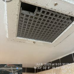 TA Travel Center - Air vent in shower stall