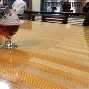 Ritual Brewing - Table tops made out of an old bowling alley lane. - Breweries Near Me - Redlands, California Ritual Brewing - Table tops made out of an old bowling alley lane. - Breweries Near Me - Redlands, California