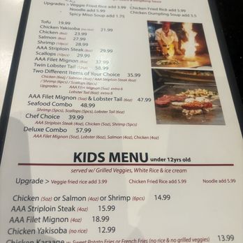 Hibachi Teppanyaki & Bar - The menu - Japanese Near Me - Vaughan, Ontario