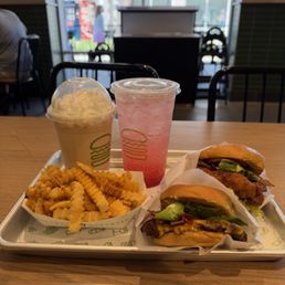 avocado burger and chicken sandwich. avocado burger and chicken sandwich.