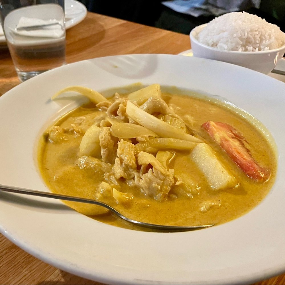 Thaiphoon - Yellow Curry Chicken, and White Rice - Thai Near Me - Palo Alto, California Thaiphoon - Yellow Curry Chicken, and White Rice - Thai Near Me - Palo Alto, California