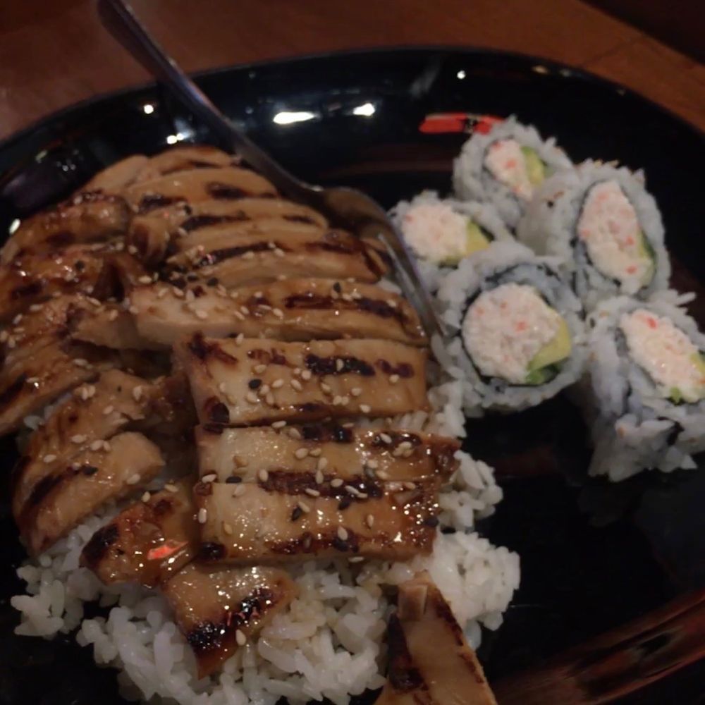 Masa Sushi - Half n half chicken teriyaki with cali roll - Sushi Bars Near Me - Gilbert, Arizona