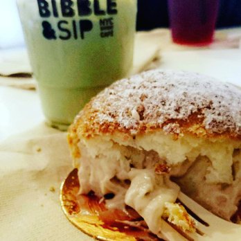 Bibble & Sip - Matcha Latte with Earl Grey Cream Puff - Coffee & Tea Near Me - New York, New York Bibble & Sip - Matcha Latte with Earl Grey Cream Puff - Coffee & Tea Near Me - New York, New York