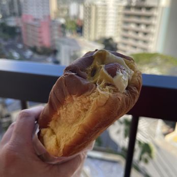 Hula Dog - Hula Dog - Hawaiian Bread, Polish sausage, Mustard and Garlic Leamon Sauce - Hot Dogs Near Me - Honolulu, Hawaii Hula Dog - Hula Dog - Hawaiian Bread, Polish sausage, Mustard and Garlic Leamon Sauce - Hot Dogs Near Me - Honolulu, Hawaii