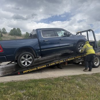 Rescue Towing & Recovery - They got the truck loaded up. - Towing Near Me - Indianapolis, Indiana