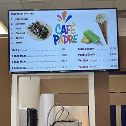 El Padrecito's Café - The menu.