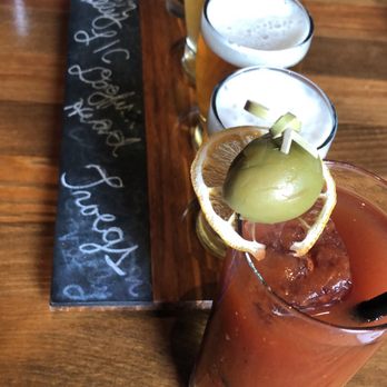 Cowan's Public - Beer flight and Bloody Mary - Cocktail Bars Near Me - Nutley, New Jersey