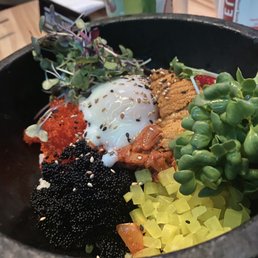 Hot Stone Tobiko Rice with Uni Hot Stone Tobiko Rice with Uni