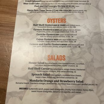 The Half Shell - Menu - Seafood Near Me - Saint Simons Island, Georgia