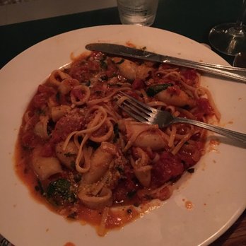 Scannicchio's - Stuffed calamari in house red sauce (sorry I took this photo after I ate a bite or two ) - Italian Near Me - Philadelphia, Pennsylvania Scannicchio's - Stuffed calamari in house red sauce (sorry I took this photo after I ate a bite or two ) - Italian Near Me - Philadelphia, Pennsylvania