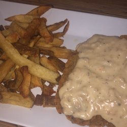 Riverfront Grille - Fries & Chicken Fried Steak with Sausage Gravy