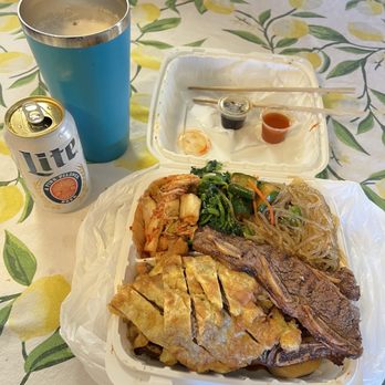 Y'Kele Korean BBQ - Highly recommend,Combo plate kalbi and meat Jun for only $21.99 with 5 choices of vegetables no rice. - Korean Near Me - Waipahu, Hawaii Y'Kele Korean BBQ - Highly recommend,Combo plate kalbi and meat Jun for only $21.99 with 5 choices of vegetables no rice. - Korean Near Me - Waipahu, Hawaii