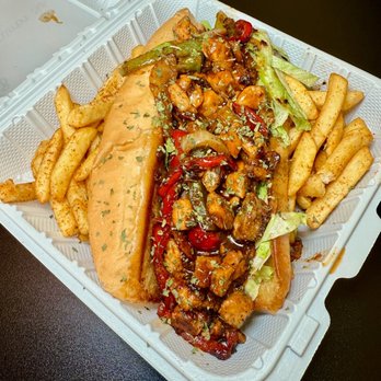 BBU Kitchen - Jerk Salmon Sub & Fries - Soul Food Near Me - Bowie, Maryland BBU Kitchen - Jerk Salmon Sub & Fries - Soul Food Near Me - Bowie, Maryland