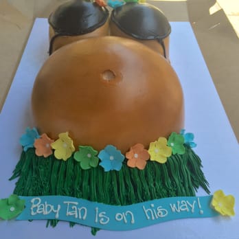 Candle Light Bakery - Red velvet cake for a Hawaiian themed baby shower! So yummy & cute!! - Bakeries Near Me - Norwalk, California