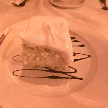 Cafe Seville - Tres Leches cake serving. (Sometimes I top it with caramel sauce too) - Spanish Near Me - Fort Lauderdale, Florida