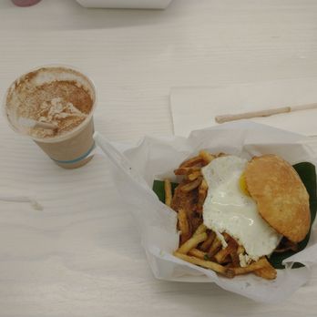 Frita Batidos - Chocolate Espanol batido with chorizo frita with egg. - Cuban Near Me - Ann Arbor, Michigan