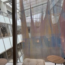 Oneworld Business Lounge - LAX - Lots of light with an art installation