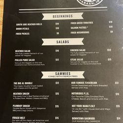 The Hungry Heathen - Menu