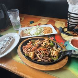 La Pachangas - Lunch Pachanga fajitas! Delicious! My husband and I shared them and it was more than enough! Service was excellent!